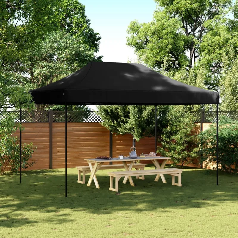 vidaXL Partytält 292 x 440 x 315 cm Svart Oxford Tyg