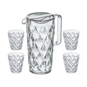 Koziol Crystal karaff inkl 4 glas Kristallklar
