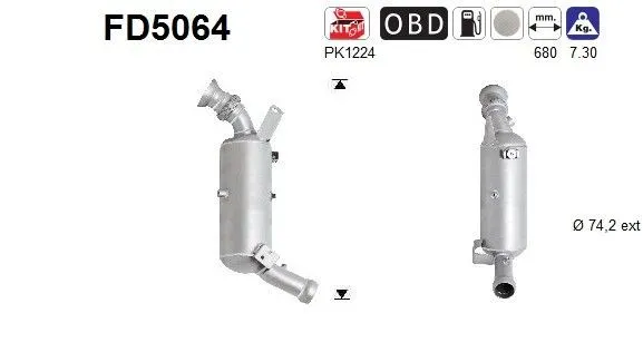 Partikelfilter (DPF) AS FD5064