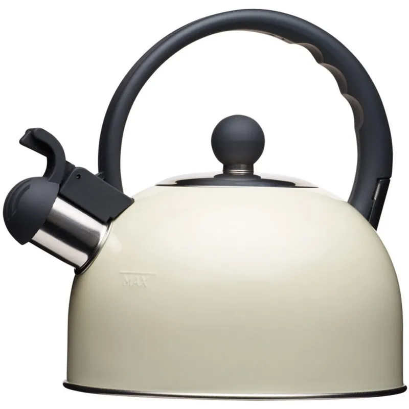 Kitchencraft Vattenkittel med vissla 1,4 liter Beige