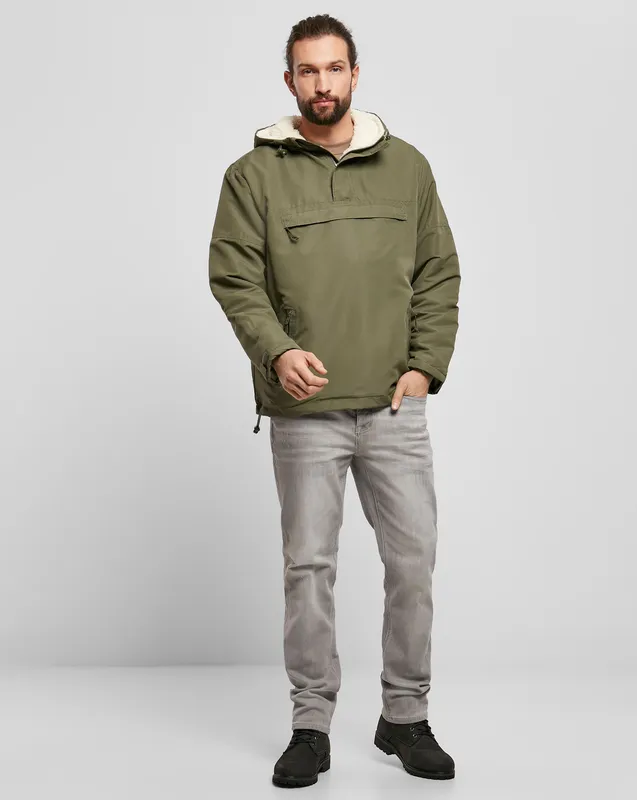 Brandit Windbreaker Anorak - Sherpafoder Svart (#9715)