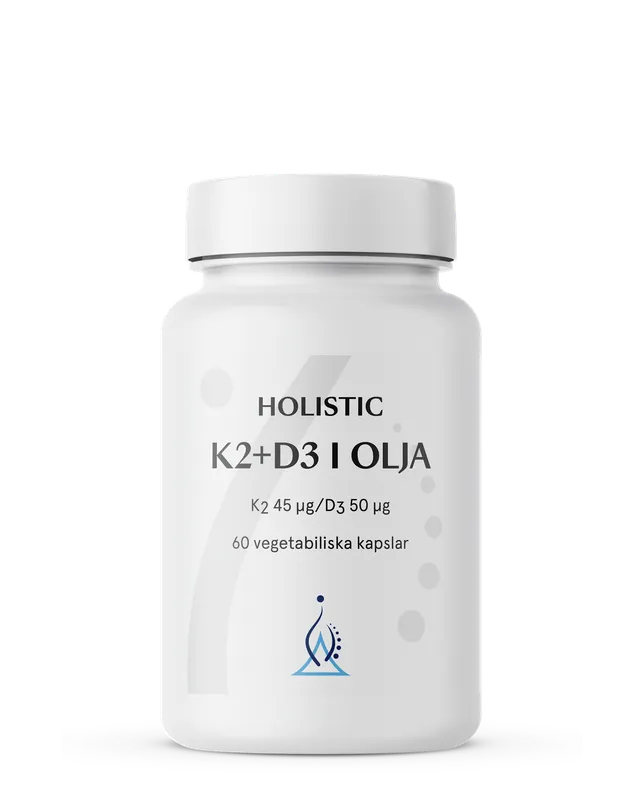 Holistic K2+D3 i olja, 60 vegetabiliska kapslar 60 st