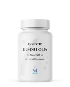 Holistic K2+D3 i olja, 60 vegetabiliska kapslar 60 st