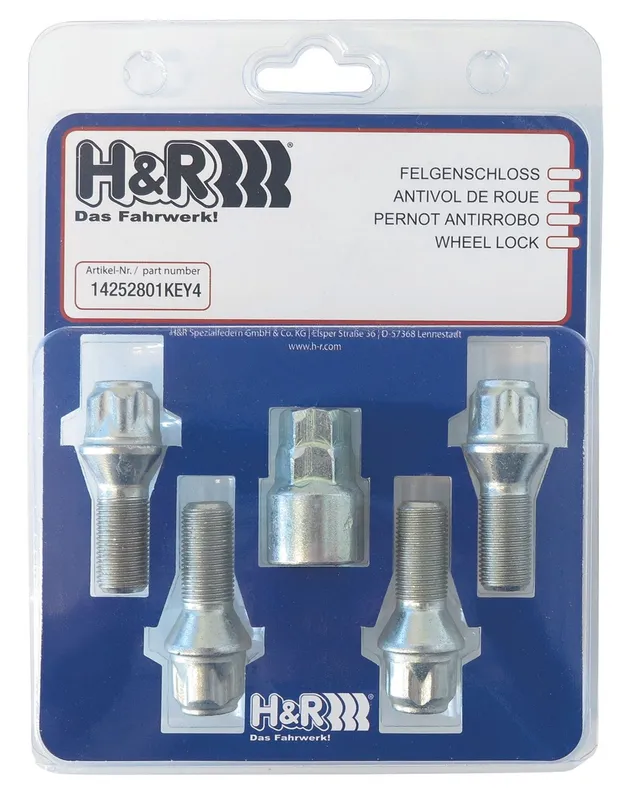 Låsbara hjulbultar H&R 1452601KEY4
