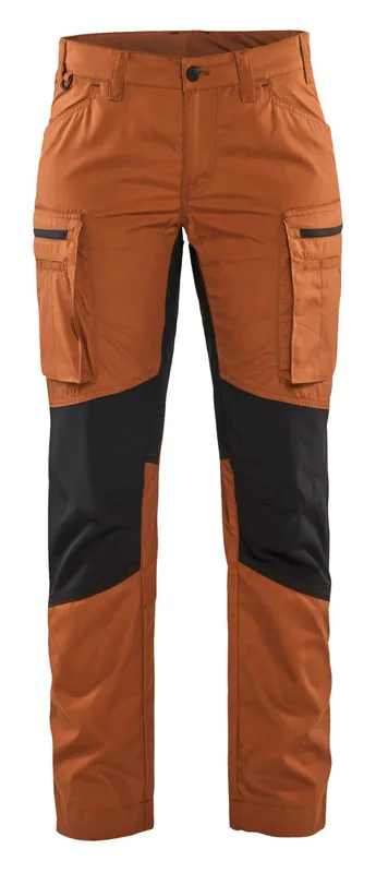 Blåkläder 715918454099C36 Arbetsbyxa med stretch, dam, rost/svart Rost/svart