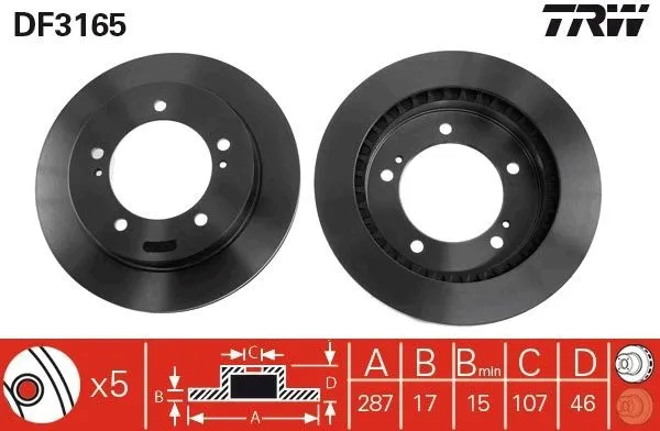 Bromsskiva TRW DF3165