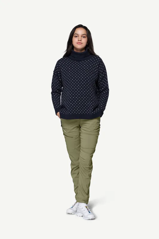 Devold Women’s Sørisen Wool High Neck Off White/Ink