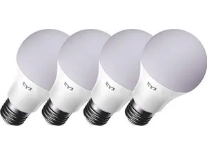 Yeelight - LED-glödlampa - E27 - 9 W - RGB-lampa - 2700-6500 K (paket om 4)