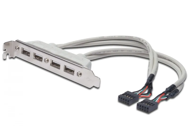 DIGITUS 4-Port USB Slot Bracket Cable