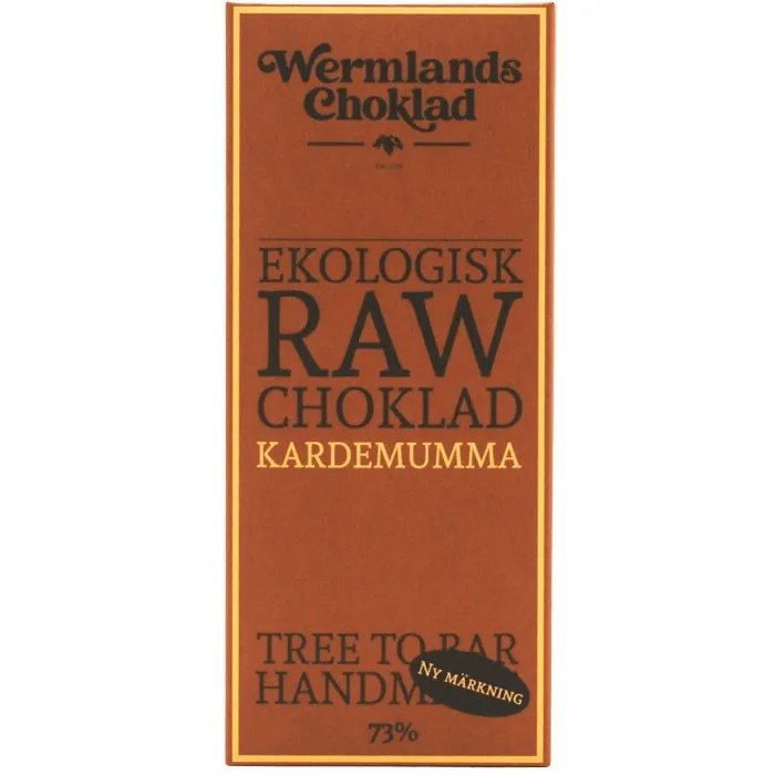 WermlandsChoklad Rawchoklad EKO, 50 g, Kardemumma
