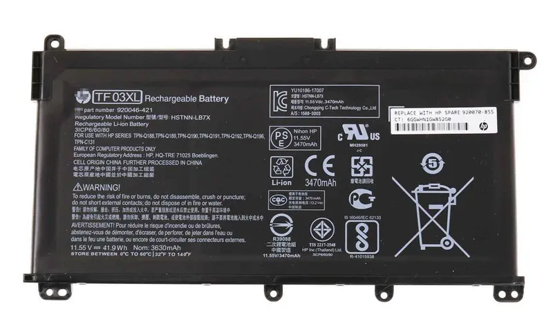 HP Batteri 3C 41Whr 3600mAh LI TF