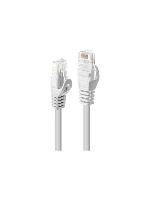 Lindy Basic patch cable - 10 m - white - Vit - 10m