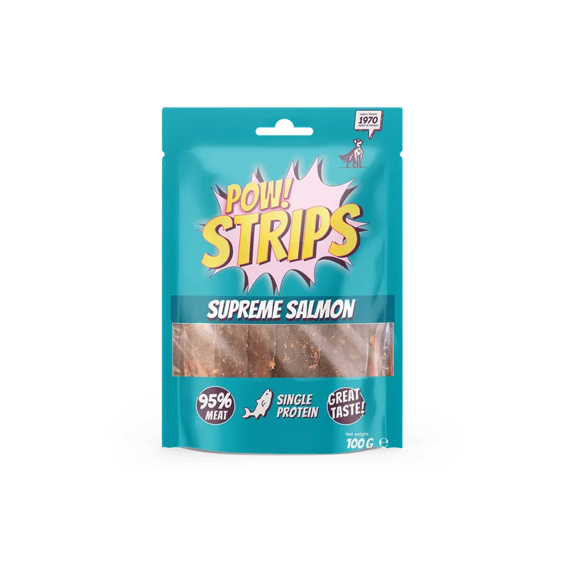 Hundgodis Strips Supreme Salmon – 100 g