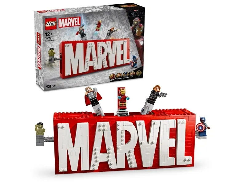 MARVEL logotyp och minifigurer LEGO® Super Heroes (76313)