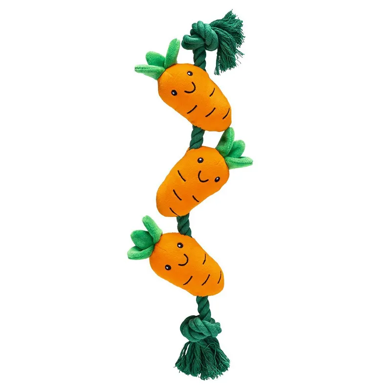 Beeztees Easter Morötter på Rep Hundleksak 38 cm