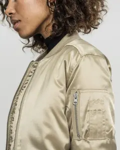 Urban Classics Bomberjakke i Satin Guld