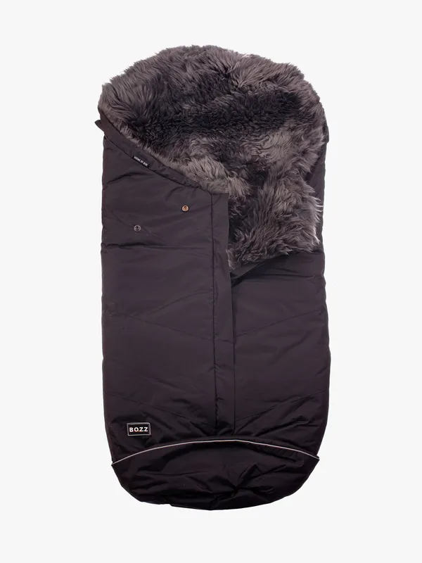 Bozz Lammskinnsåkpåse Långhårig, Black/Grey