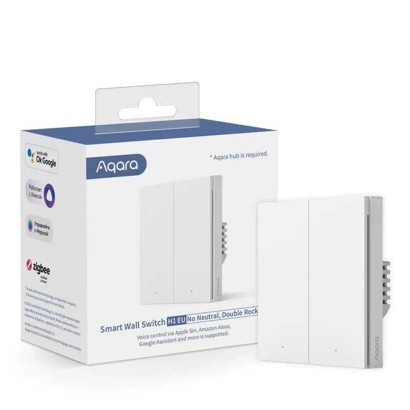 Aqara Smart Wall Switch H1 (no neutral) – Double Rocker