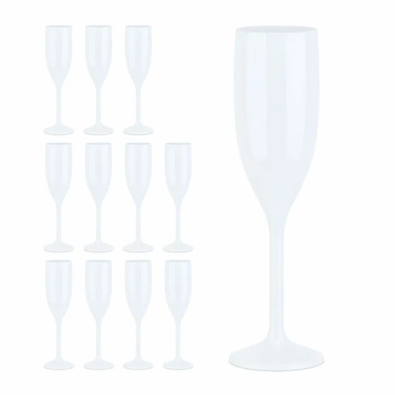 Champagneglas i plast - uppsättning om 12 (#9124)