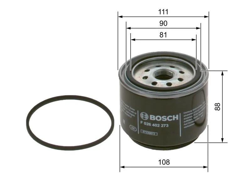 Bränslefilter BOSCH F 026 402 273