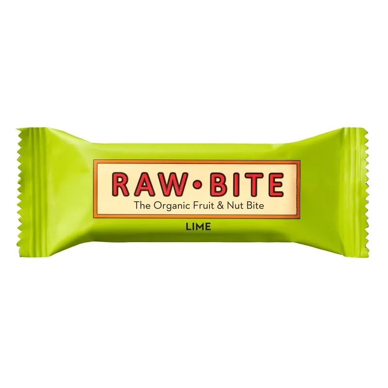 Rawbite Frukt- & Nötbar Lime EKO 50 g