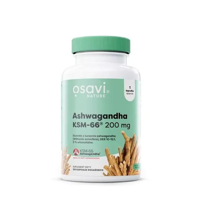 Osavi – Ashwagandha KSM-66, 200 mg, 120 kapslar