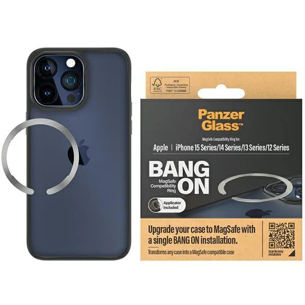 PanzerGlass Bang ON MagSafe Ring för iPhone 12/13/14/15 (1189) - Svart