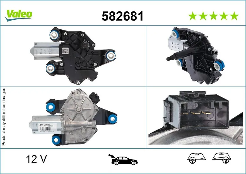 Vindrutetorkarmotor VALEO 582681