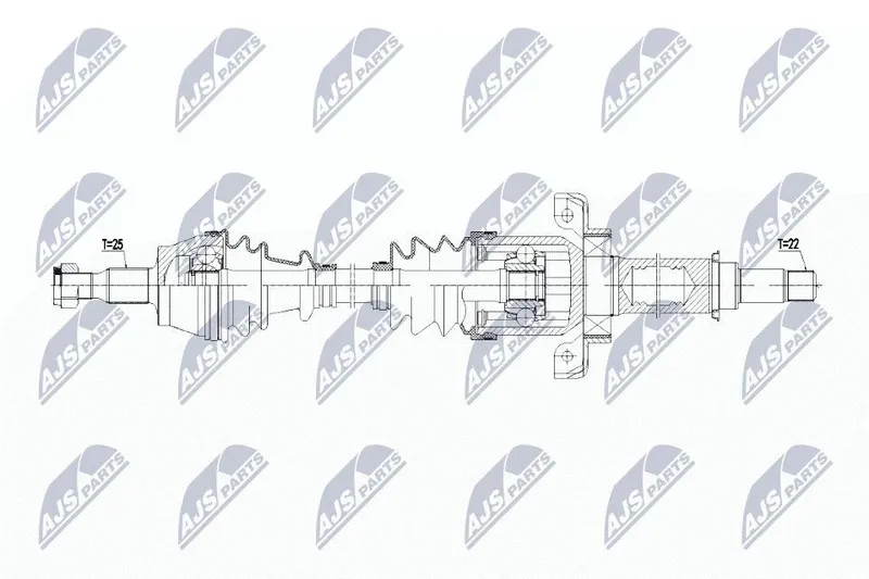 NTY NPW-ME-108 Drivaxel
