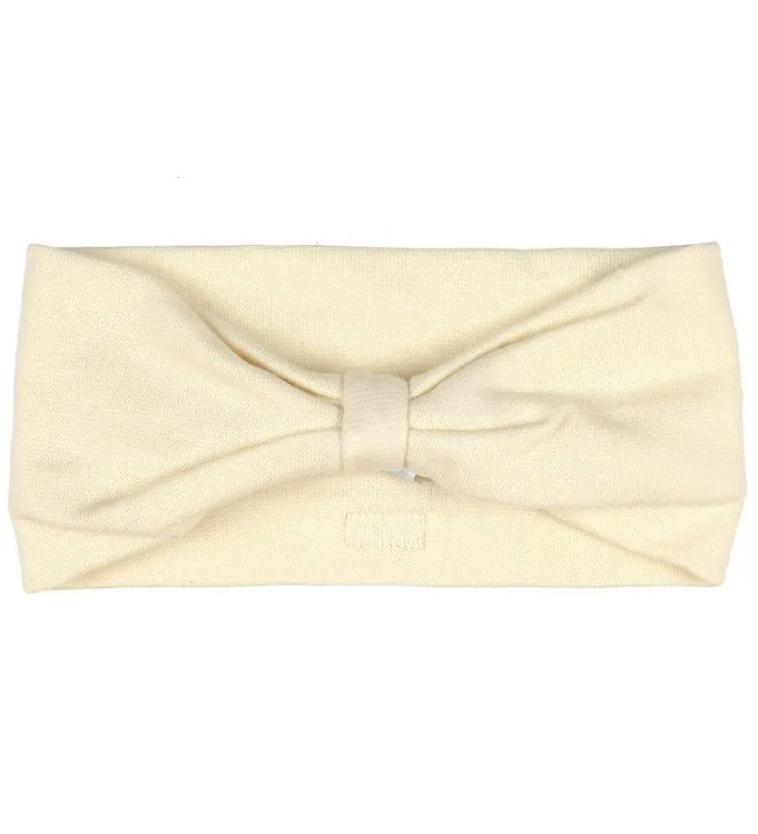 Racing Kids Pannband - Beige m. Rosett