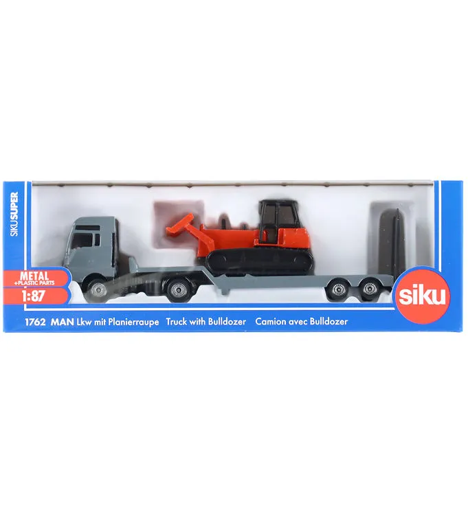Siku Lastbil – MAN Truck m. Bulldozer – 1:87 – 1762
