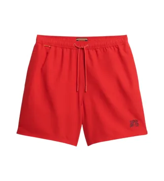 Superdry för män. M3010256A Viktig baddräkt röd (XL), Strandkläder, Återvunnen polyester, Hållbar