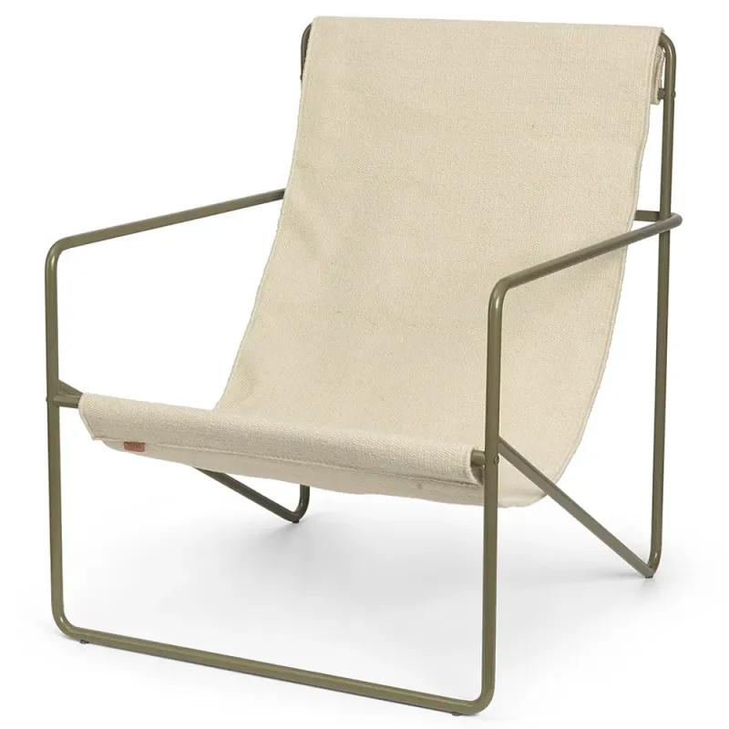 Ferm Living, Desert Lounge Fåtölj Olive/Cloud