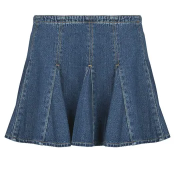 Levi’s för kvinnor. 005DV-0003 Kjol Godet Mini marinblå (28), Casual, Bomull, Marino
