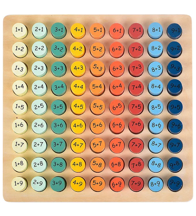 Kinder and Kids Matematiskt bräde m. Plusbitar – 20×20 cm – Trä