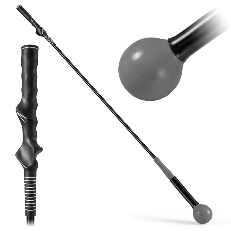 Golfsvingtränare - 120 cm viktat huvud, skaft i glasfiber