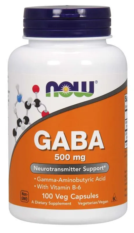 GABA 500 mg 100 vegkapslar NOW