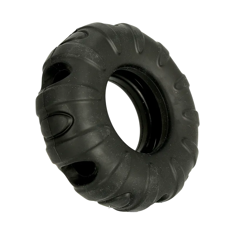 Rough Play Hundleksak Gummi Däck Svart 11cm