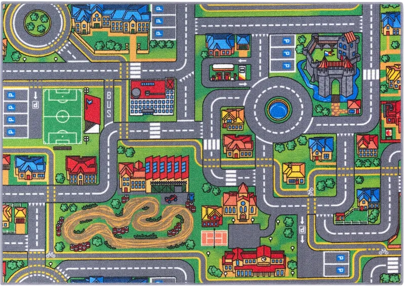 Playcity Bil barnmatta 95 x 133 cm