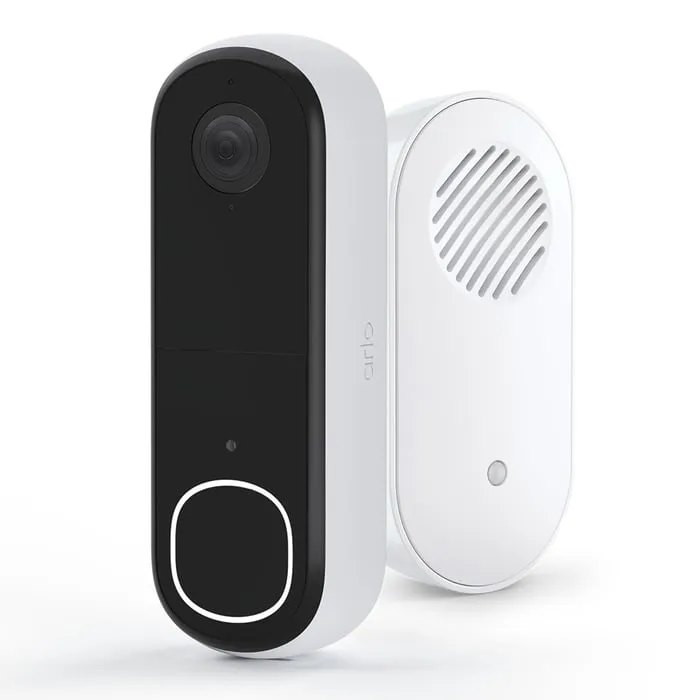 Arlo Essential 2K trådlös videodörrklocka med Chime 2