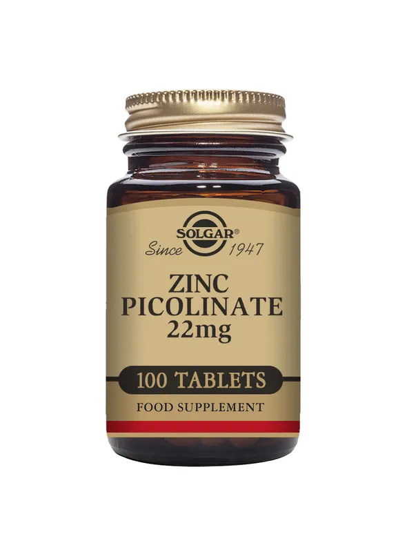 Solgar - Zinkpikolinat, 22 mg, 100 tabletter