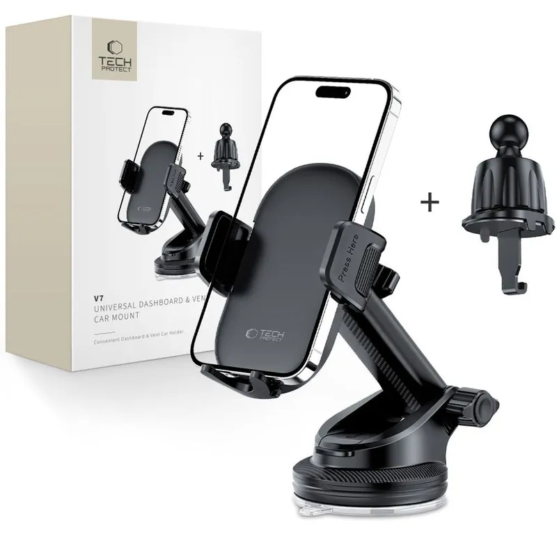 Tech-Protect Mobilhållare Instrumentbräda Universal V7 - Svart