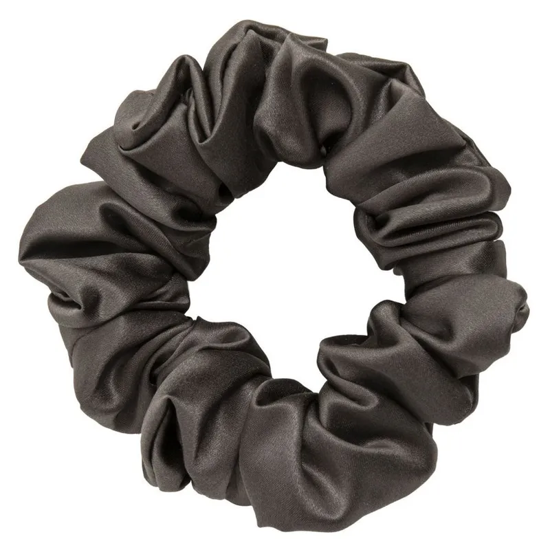 ByBarb Silk Hair Scrunchie Dark Grey