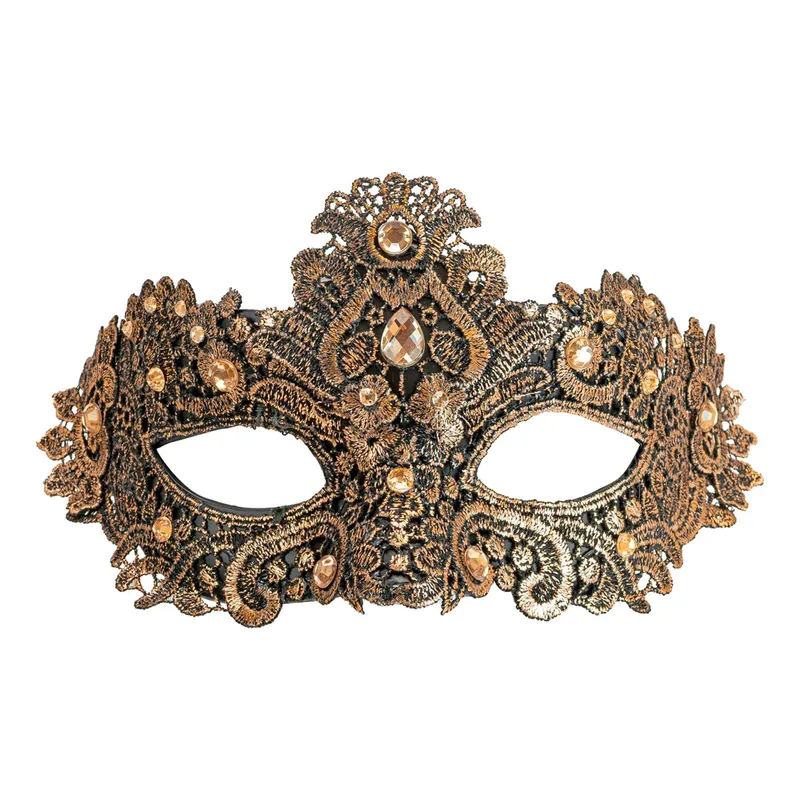 Ögonmask med Strass Brons - One size