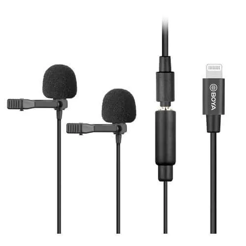 BOYA Mikrofon Lavalier x2 BY-M2D Lightning 6m