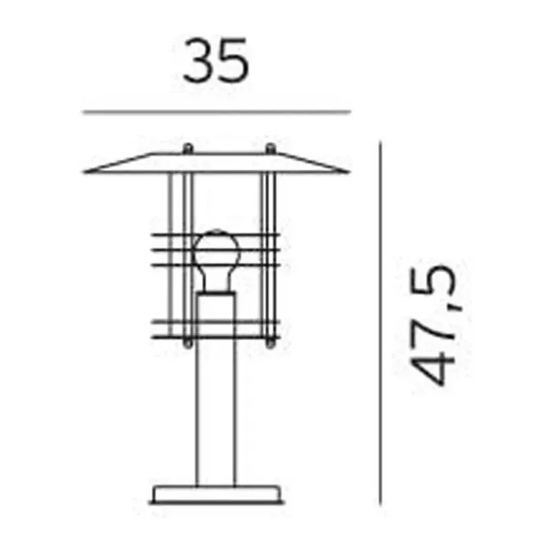 Stockholm Utomhus Bedlampe H47,5 Svart - Norlys - Terrass - Metall