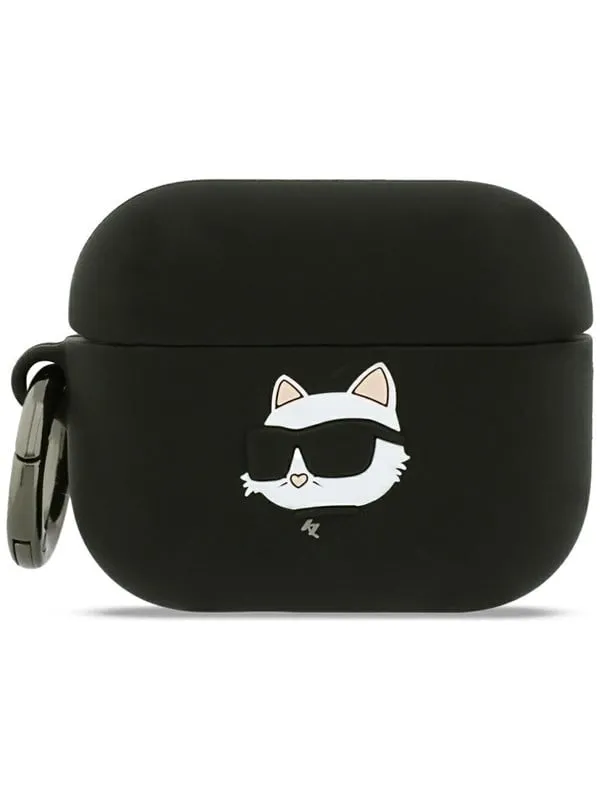 Karl Lagerfeld Silicone Choupette Head 3D Case for AirPods Pro 3 - Black