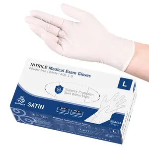Handske us nitril evercare pf - L SATIN vit AQL 1,0 - 150 st