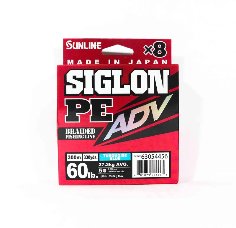 Sunline PE Line X8 Siglon Advance 300M PE 5 60LB Blå (6445) turkosblå färg