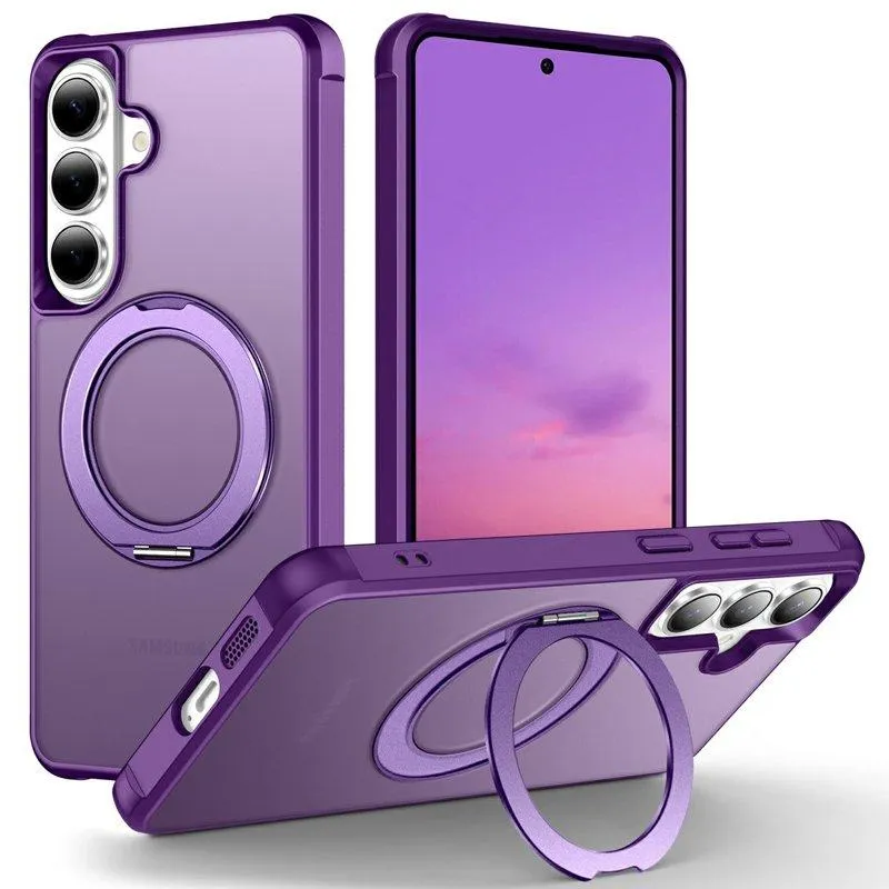 Mobilskal för Samsung Galaxy S26 Plus Magnetiskt Kickstand TPU + PC – Lila (#8530)